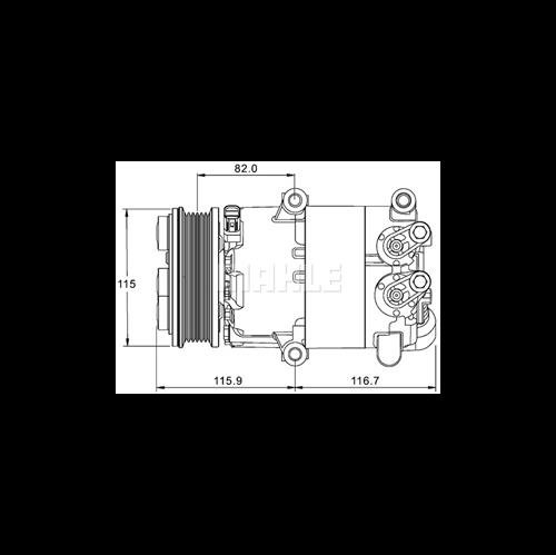 Mahle Klimakompressor ACP-1332-000P f&uuml;r Ford